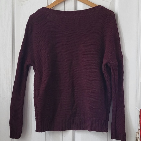 Burgundy American Eagle Knit sweater - Picture 2 of 4